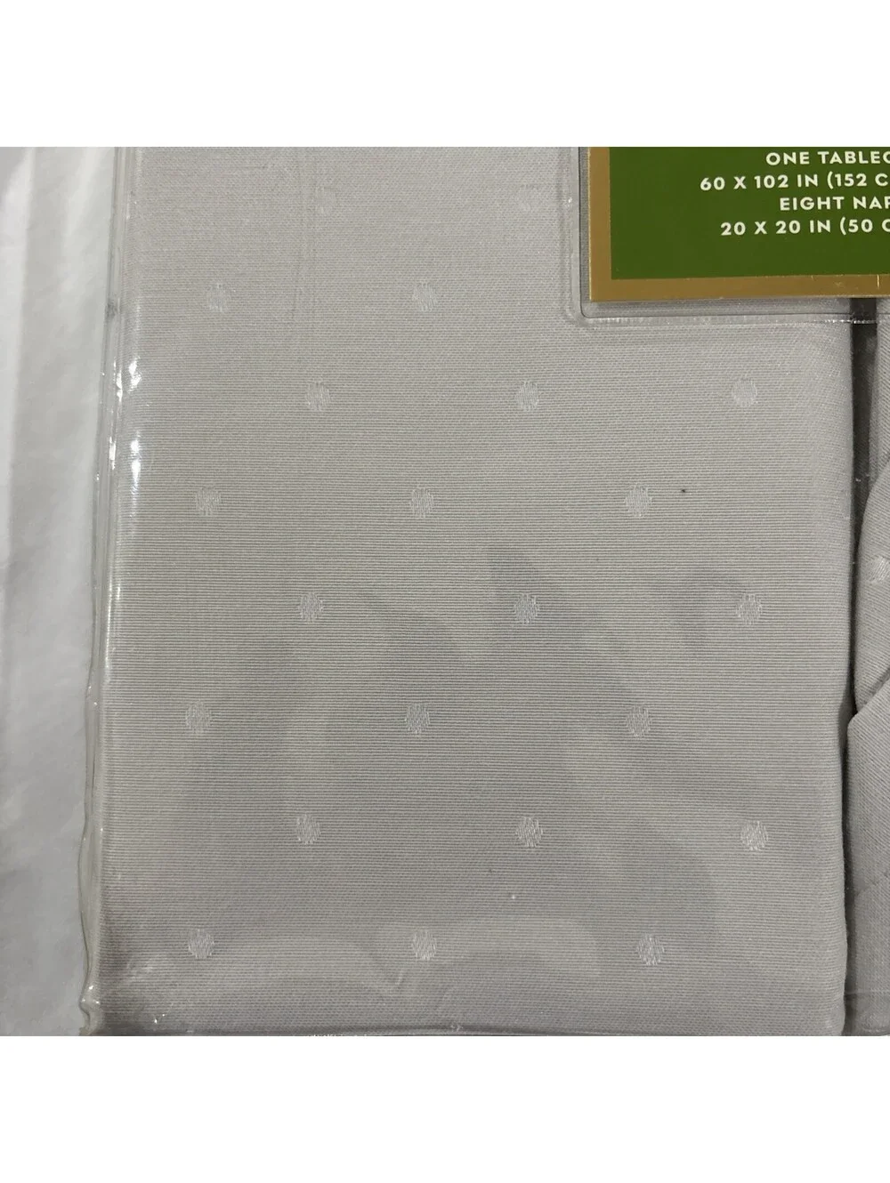 NEW Kate Spade 9 Piece Set Table Cloth & 8 Napkins 60x 102, 20x20